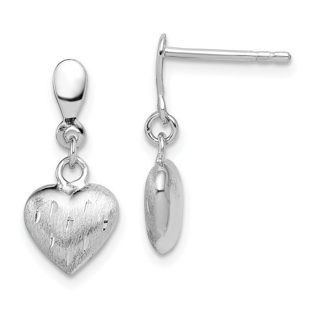 FB Jewels Solid 925 Sterling Silver Polished Love Post Earrings 